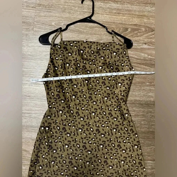 Urban Outfitters Animal Print Slip Dress Adjustable Straps EUC Size M - Picture 3 of 7